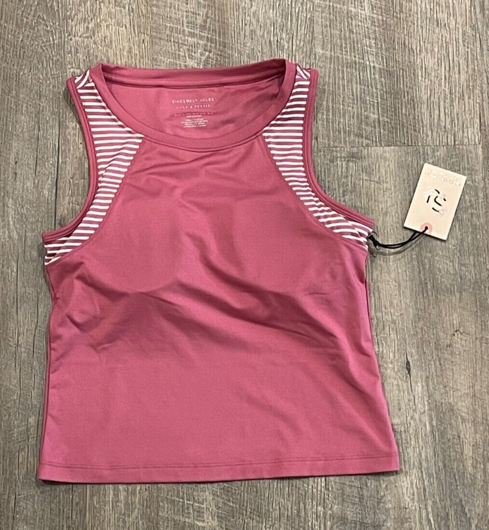 Sincerely Jules Active Top Womens Small Sports Bra Tank NWT Golf & Tennis